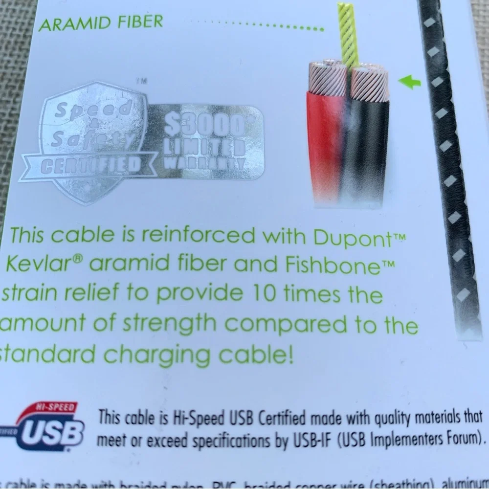 USB Type C Connector Cable 4 Ft Length New in Package